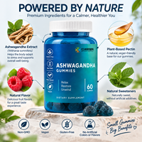 Gummies Ashwagandha et Vitamine D – 60 unités – Complément alimentaire personnalisé OEM sous marque privée – Fabrication Clean Workshop