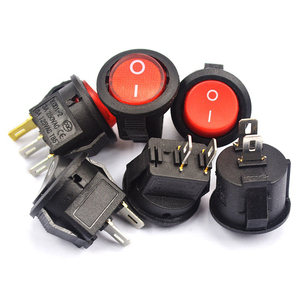 Mini 3 Pin Electrical Round Type Rocker <b>Switch</b> 3A 250VAC 6A 125VAC ON-OFF 16mm - Product Image 4