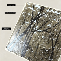Carrelage mural en céramique moderne motif Forêt d'hiver 100x100mm, imprimé à la main, branches enneigées, isolation thermique pour crédence