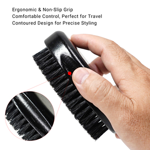 Cepillo para <span class=keywords><strong>Barba</strong></span> de Cerdas de Jabalí de Color Negro con Logotipo Personalizado al por Mayor, Cepillo para Alisar la <span class=keywords><strong>Barba</strong></span> de Madera para Hombre, de Alta Calidad, con Ondas 360 - Product Image 5