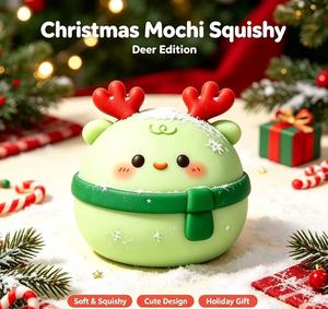 New Christmas <b>Mochi</b> <b>Squishy</b> <b>Toy</b> Squeeze Set, Snowman Reindeer Doll Stress Relief Fidget <b>Toy</b>, Xmas Gift Box Kids Party Supplies - Product Image 5