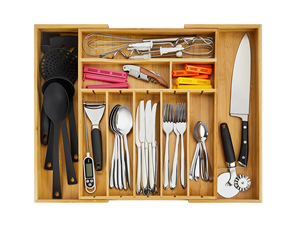 Organizer per <span class=keywords><strong>cassetti</strong></span> in bambù espandibile - Product Image 1