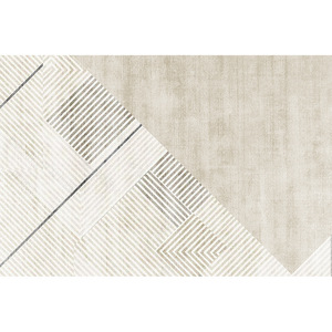 EIFFEL HOME Tapis texturé géométrique à rayures en fibre de polyester, style nordique, pour salon, chambre, bureau, imperméable et résistant aux taches - Product Image 1