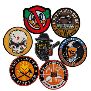 Parches Bordados con Emblemas Tácticos Personalizados, Ecológicos, Resistentes a la Decoloración, de Alta Calidad, Decoración con Lentejuelas, Tela de Lona y Resina - Product Image 1