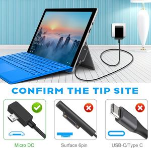 Adaptateur secteur 65W <span class=keywords><strong>Surface</strong></span> Pro 15V 4A PD <span class=keywords><strong>Chargeur</strong></span> avec port DC Compatible avec Microsoft <span class=keywords><strong>Surface</strong></span> Pro Laptop 5/4 <span class=keywords><strong>Surface</strong></span> <span class=keywords><strong>Book</strong></span> <span class=keywords><strong>3</strong></span> - Product Image 6