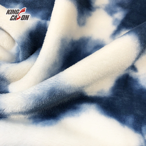KINGCASON produttore competitivo all'ingrosso 100 Poly Double face Tie Dyeing classico tessuto in pile di flanella per la fodera del <span class=keywords><strong>letto</strong></span> - Product Image 4