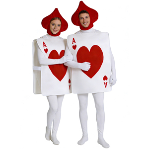 Juego de Cartas de Póquer As de Corazón/Picas para Juego de Roles - Disfraz Divertido para Parejas, Fiesta, Halloween - Product Image 3
