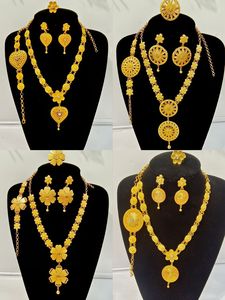 <span class=keywords><strong>Set</strong></span> di gioielli africani in oro riempito di Dubai a quattro pezzi, <span class=keywords><strong>set</strong></span> di collana e orecchini in oro giallo 14k, gioielli neri africani - Product Image 2