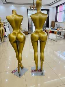 Maniquíes de Plástico Inflable ABS al por Mayor, Curvilíneos, con Pechos <span class=keywords><strong>Grandes</strong></span>, Trasero Grande, sin Cabeza, Tamaño Grande, Estilo Brasileño BBL, Pintura Dorada - Product Image 5