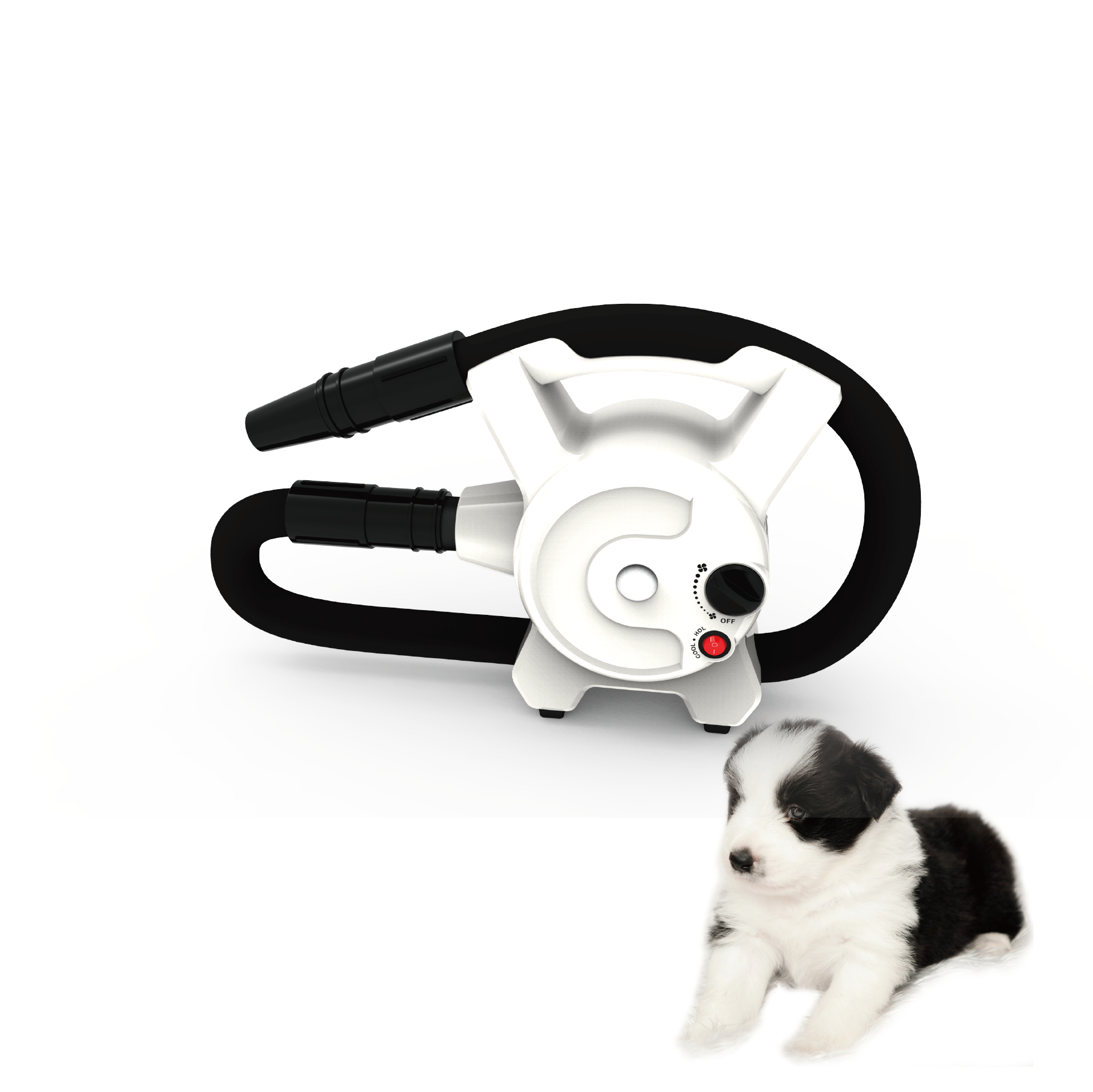 Потолочное крепление, одномоторный мини-шланг для ухода за волосами для собак, пластиковый бункер большой мощности, лучший профессиональный помощник для ухода за волосами