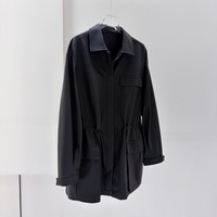 Veste chemise ultra-fine en cuir de mouton magnétique imperméable à boutonnage simple pour femme, avec taille cintrée en polyester, idéale pour le streetwear