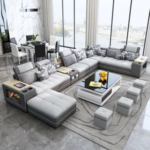 Özelleştirilebilir müzik ses kanepe kesitleri mobilya kanepe oturma odası mobilya U şekilli modern kanepe seti mobilya
