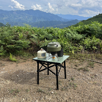 Table de pique-nique personnalisée en alliage d'aluminium de haute qualité, légère et portable, Boho, plage, camping, pliable, mini rouleau d'oeufs