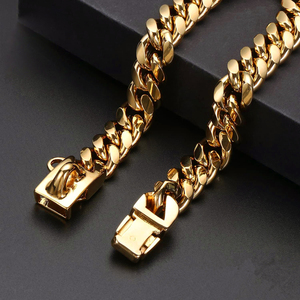 <span class=keywords><strong>Collar</strong></span> de perro dorado fundido de acero inoxidable de 14mm, cadena, Bully Battle, perros grandes, acero de titanio, accesorios para <span class=keywords><strong>collar</strong></span> de perro mascota - Product Image 2