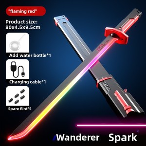 Espada Láser de Juguete, LED Luminoso con Chispa, Batería Recargable, Accesorio de <span class=keywords><strong>Cosplay</strong></span> - Product Image 4