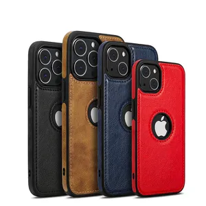 Luxe Vintage PU cuir couverture arrière souple étui de protection pour téléphone portable pour iPhone 11 iPhone 12 iPhone 13