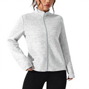 Veste légère et élégante pour femme, en polyester 100 %, col montant, fermeture éclair, pour l'automne/hiver, style décontracté quotidien - Product Image 1