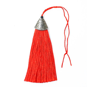 Tassel <b>Bookmark</b> 8Cm Tibetan Silver Chinese Style Pendant For <b>Gift</b> Unisex Fashion Charm Zhejiang Origin - Product Image 5