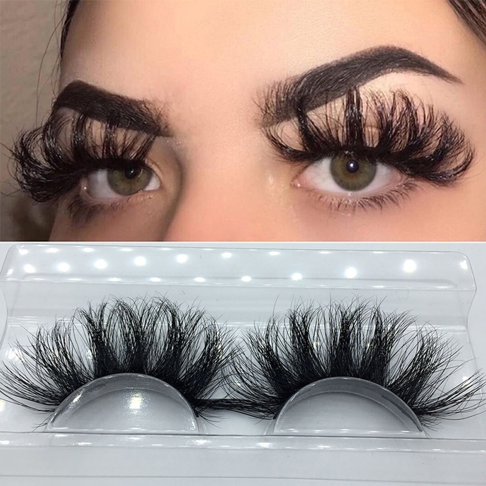 100% Real Siberian Mink 25ミリメートルSuper Fluffy Lash Best 5D Eyelash Private Label Mink Lash 3D Mink Eyelashes