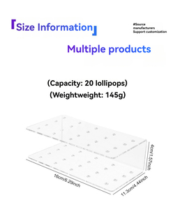Espositore per lecca-lecca Jinda con 15 fori, in plastica trasparente, ecologico, moderno, autoportante e galleggiante, per decorazioni per feste di compleanno - Product Image 3
