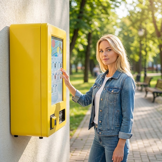 Coin and Card Vending Machine 32Inch Touch Screen 54 Slots with SDK Function ADA Compliant for Candy Electronics and Toys