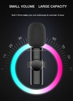Nouveau K11 Pro Podcast Mic Revers Sans Fil Professionnel K9 Mini Lavalier Microphone Sans Fil pour Android iphone Téléphone Mobile youtube