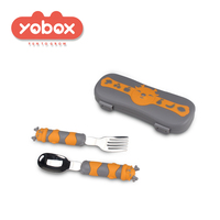 Alimentation des enfants bébé poignée mignonne portable isolé 304 métal acier inoxydable boîte à déjeuner enfants nourriture pot avec couvercles