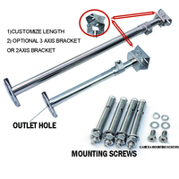 OEM ODM 360-3050mm Accessoires de sécurité Support de poteau 2 axes 3 axes Support de caméra Cctv Montage vertical Montage au plafond