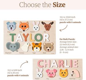 <span class=keywords><strong>Puzzle</strong></span> <span class=keywords><strong>en</strong></span> <span class=keywords><strong>bois</strong></span> personnalisé avec le nom des enfants, lettres géantes, cadeau unique pour bébé, cadeau de premier anniversaire, jouet éducatif pour tout-petits - Product Image 3