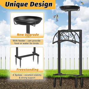 Soporte de metal resistente para manguera de jardín, gancho desmontable de hierro forjado para manguera de agua, estante de almacenamiento para manguera de césped - Product Image 4