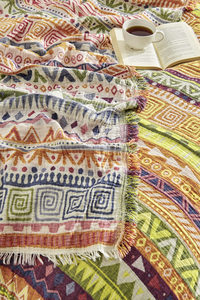 Diseño elegante 100% Manta de algodón Jacquard Throw 230x260cm 90x102 pulgadas Colección Jacquard Manta Colcha - Product Image 5