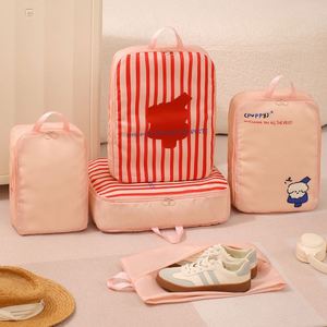 Lot de 4 sacs de compression pour voyage, organisateurs de garde-robe, cubes de rangement pour valises et bagages - Product Image 5