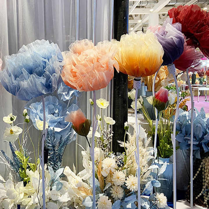 結婚披露宴のイベントの装飾のためのI216電気開閉ジャイアントフラワー 
