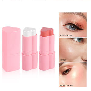 Barra de Colorete en Crema con Forma de Corazón, Barra de Contorno de Alto Brillo, Iluminador Facial, Pigmentos Duraderos que Cambian de Color - Product Image 2