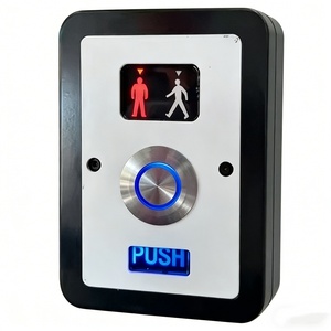 כפתור מעבר חצרים חיצוני עמיד למים עם מחוון LED לחצן לחיצה על רמזור - Product Image 2