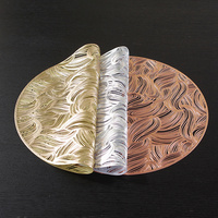 Tapis de table rond en PVC réutilisable de 5 mm d'épaisseur, design européen moderne, isolant thermique et anti-huile, pour hôtels
