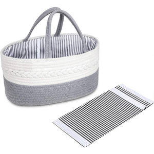<span class=keywords><strong>Morbido</strong></span> cestello portaoggetti Corda Pannolino Caddy Scuola Materna di Stoccaggio Bin e Auto Organizzatore per Pannolini Per Bambini e Del Bambino bavaglini - Product Image 1