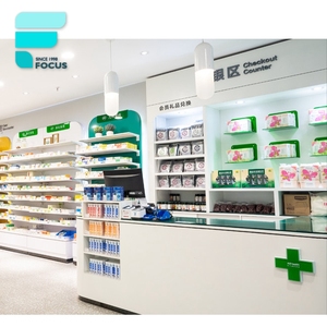 Muebles de Farmacia de diseño moderno, decoración de tienda médica única para venta de farmacia - Product Image 1