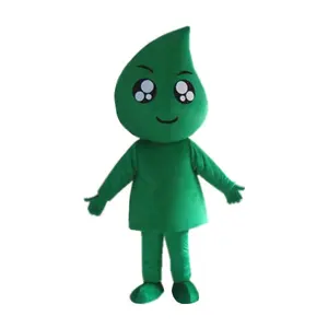 Green water drop mascot costume/mascot head/mascot custom