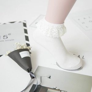 Calcetines <span class=keywords><strong>Boli</strong></span> Lingmeng por encima de la rodilla con lazo de encaje, cálidos y suaves, estilo japonés JK, de algodón - Product Image 2