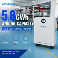Batterie solaire au lithium Lifepo4 51,2 V 20 KWh 22 KWh, basse tension, 220 Ah 200 Ah, pack de batteries lithium-ion, système de stockage d'énergie domestique
