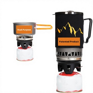 Estufa de Camping Manual de 1.4L, Sistema de Cocina con Quemador de Propano e Ignición Piezoeléctrica para Senderismo y Excursionismo al Aire Libre, Estufa de <span class=keywords><strong>Gas</strong></span> Portátil - Product Image 2
