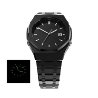 Montre mécanique de luxe pour hommes, 45mm, saphir, sans logo, plongeur automatique, mouvement seiko NH35, boîtier et bracelet en acier inoxydable