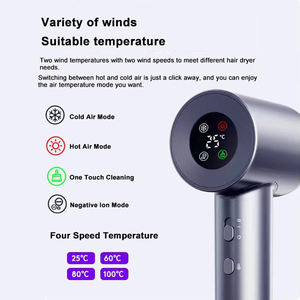 Secador de Pelo Profesional Iónico Bldc de 110000 RPM con Pantalla LCD, Secador de Pelo de Alta Velocidad con Iones Negativos y Boquilla Magnética para Salón - Product Image 4