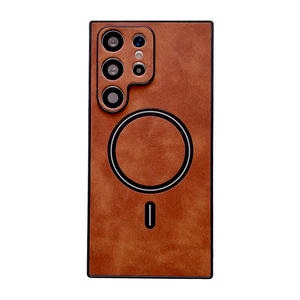 Étui en cuir magnétique sans fil <span class=keywords><strong>pour</strong></span> <span class=keywords><strong>Samsung</strong></span> Galaxy S25 S24 S23 S22 S21 Ultra Plus, <span class=keywords><strong>coque</strong></span> souple avec protection d'appareil photo magnétique - Product Image 5