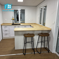 Maison conteneur préfabriquée complète et extensible de 20, 30 ou 40 pieds, pliable, modulaire, avec salle de bain intégrée