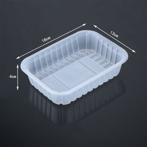 Plateau en Plastique PP Jetable pour <span class=keywords><strong>Micro</strong></span>-ondes Congélable pour Gâteau Pain Salade Sandwich Viande Sushi Nourriture pour Animaux de Compagnie Blister Cartons Emballés - Product Image 4