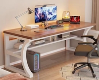 Groothandel op maat gemaakte hoogwaardige e-sports gamingcomputertafels met metalen en houten oppervlak