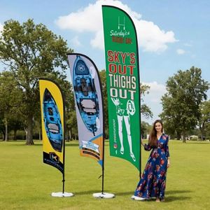 Banderas de Playa en Forma de Lágrima con Impresión de Logotipo Personalizado a Doble Cara, Postes de Fibra de Vidrio, Servicios de Diseño Gratuitos, Bandera de Pluma Impermeable al Por Mayor - Product Image 4
