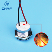 CHYF 6MM 8MM 10MM 12mm Bleu 24V LED Lampe pilote en acier inoxydable avec pieds à vis IP66/IK08 pour panneau